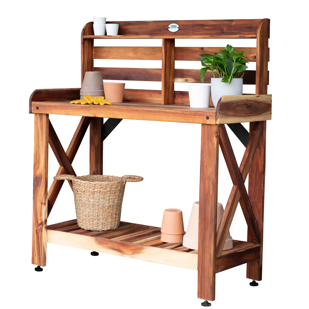 POTTING TABLE/BENCH/SERVING BAR - ACACIA WOOD